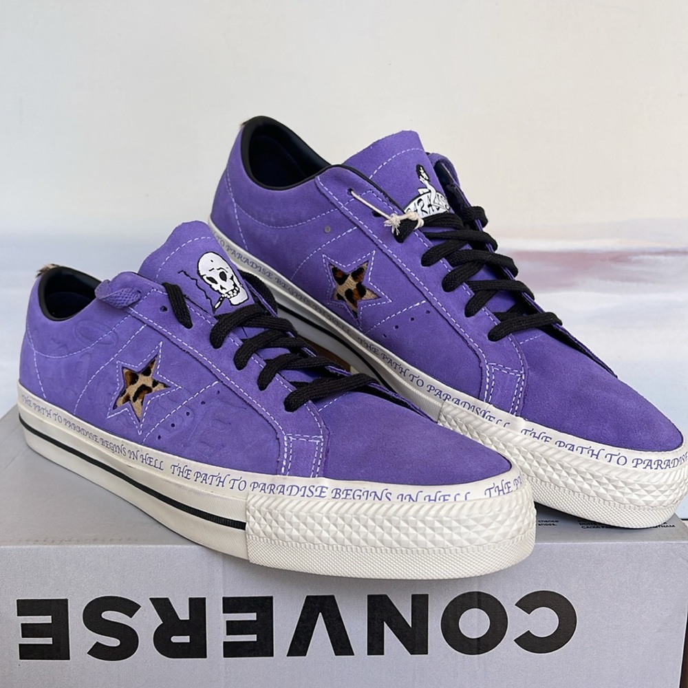 Converse Men’s CTAS A04371C
ONE STAR PRO OX
WILD LILAC/BLACK/EGRET Sneakers - Picture 4 of 16